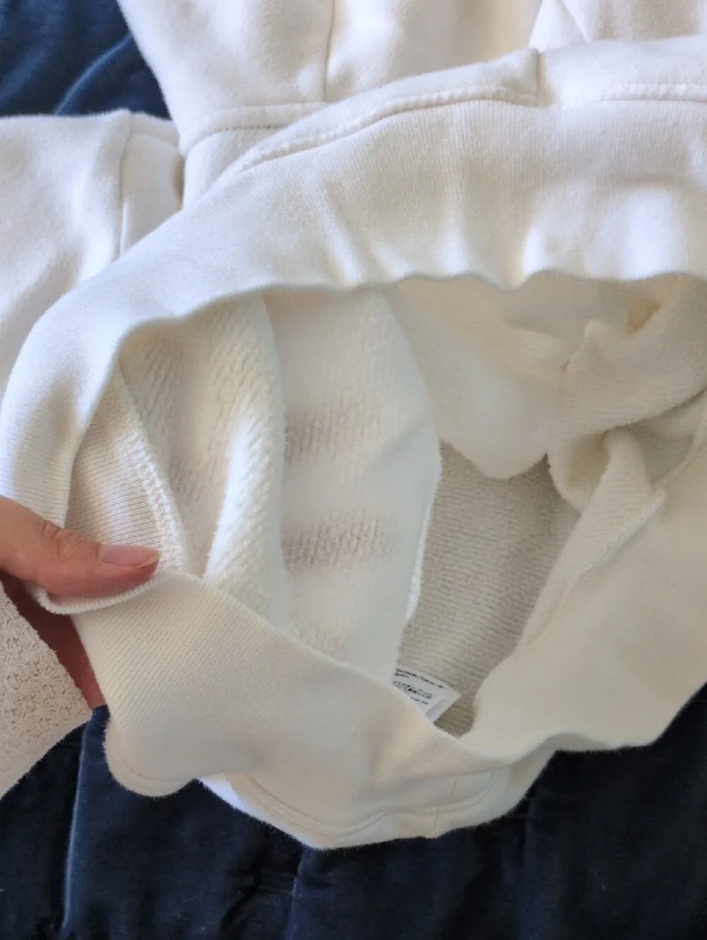 J. Crew Women's White Pullover Hoodie Sweater, Medium